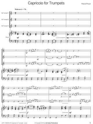 Capriccio for Trumpets - Pascal Proust - Partition - Trompette
